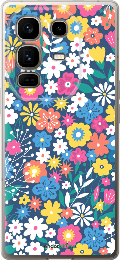 Силіконовий чехол Квітковий фон v4 для Infinix Note 50 Pro+ - 5494u-4041 изображение 