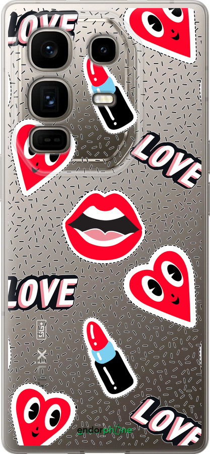 Силиконовый чехол Стикеры v3 для Infinix Note 50 Pro+ - 5502u-4041 изображение 