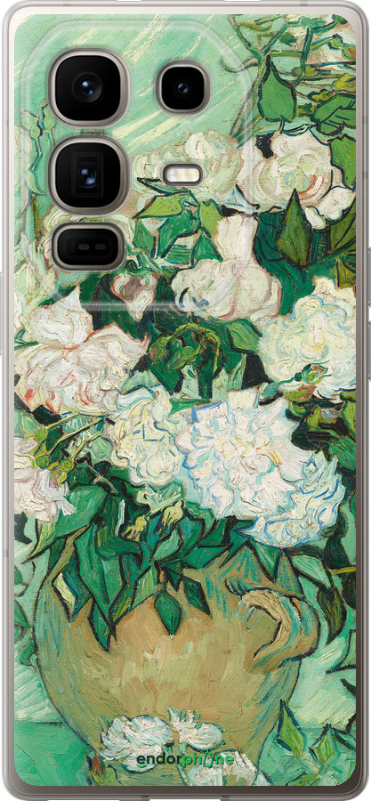 Силиконовый чехол Винсент Ван Гог. Ваза с розами для Infinix Note 50 Pro+ - 5543u-4041 изображение 