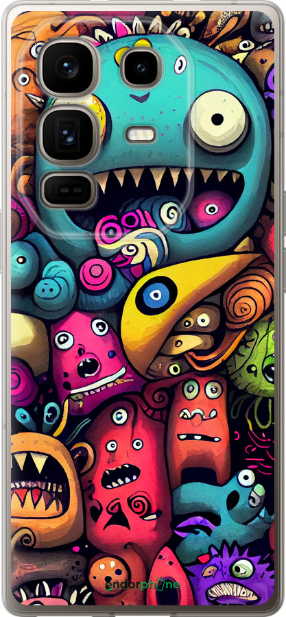 Силіконовий чехол Смішні монстри для Infinix Note 50 Pro+ - 5549u-4041 изображение 
