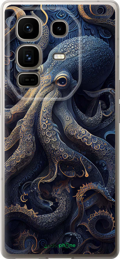 Силиконовый чехол Осьминог для Infinix Note 50 Pro+ - 5551u-4041 изображение 