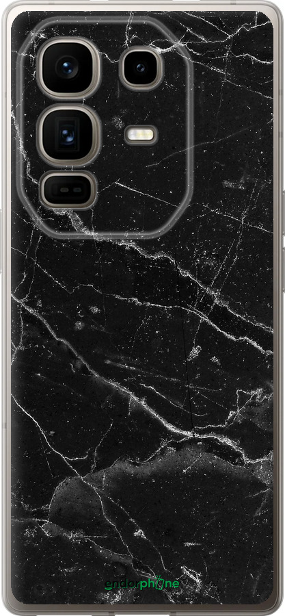 Силіконовий чехол Чорний мармур v2 для Infinix Note 50 Pro+ - 5568u-4041 изображение 