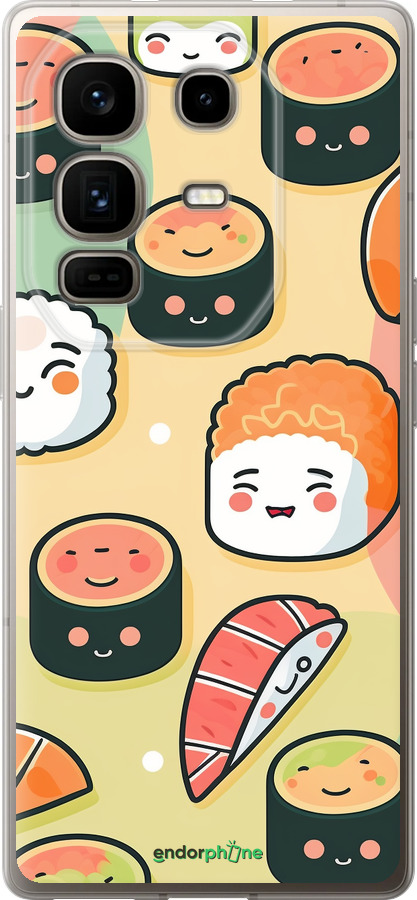 Силиконовый чехол Суши паттерн для Infinix Note 50 Pro+ - 5583u-4041 изображение 