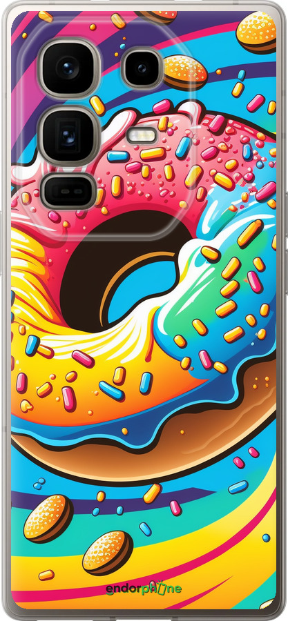 Силиконовый чехол Пончик радуга для Infinix Note 50 Pro+ - 5584u-4041 изображение 