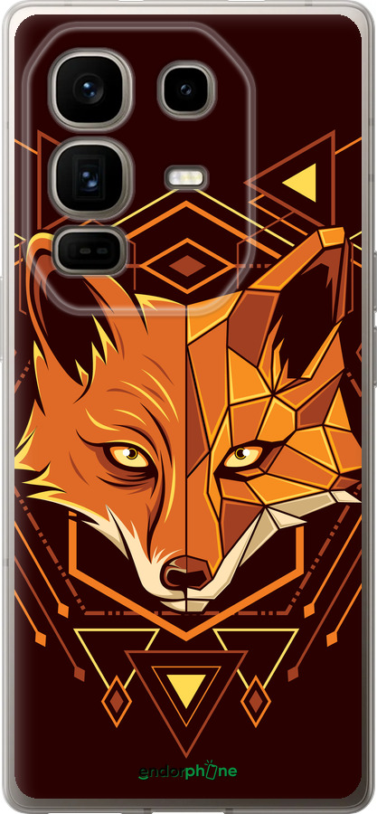 Силиконовый чехол Лиса геометрия для Infinix Note 50 Pro+ - 5607u-4041 изображение 