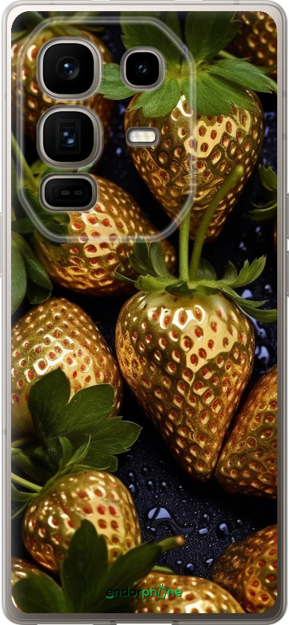 Силиконовый чехол Золотая клубника для Infinix Note 50 Pro+ - 5637u-4041 изображение 