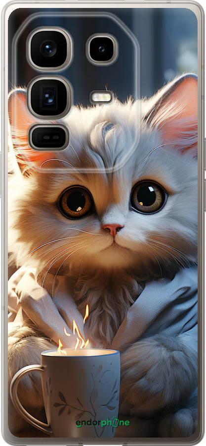 Силіконовий чехол Білий кіт для Infinix Note 50 Pro+ - 5646u-4041 изображение 