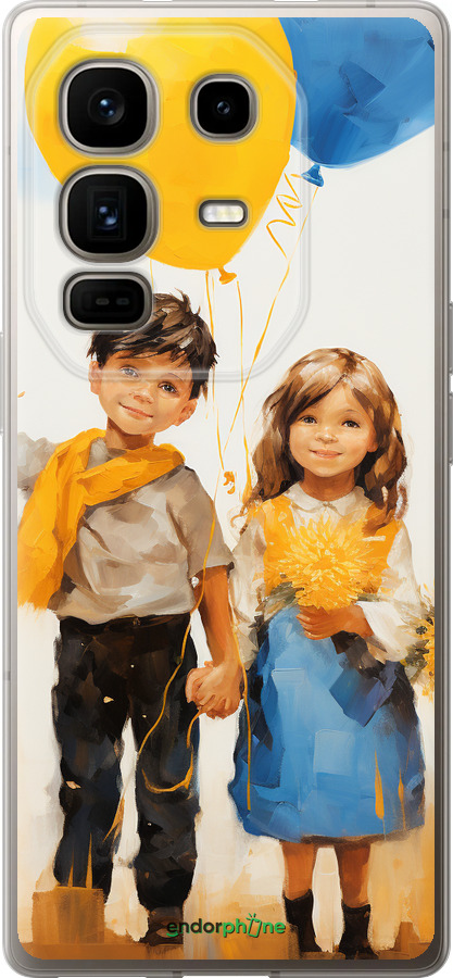 Силиконовый чехол Дети с шариками для Infinix Note 50 Pro+ - 5659u-4041 изображение 