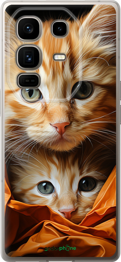 Силиконовый чехол Котики 2 для Infinix Note 50 Pro+ - 5664u-4041 изображение 