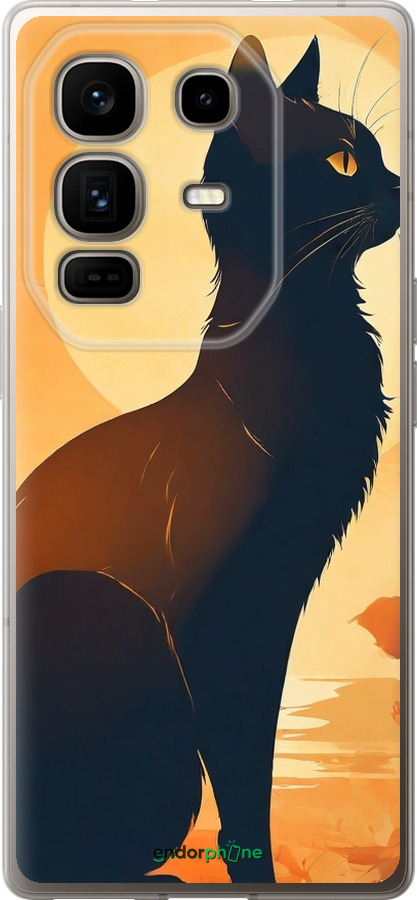 Силіконовий чехол Чорна кішка v2 для Infinix Note 50 Pro+ - 5830u-4041 изображение 