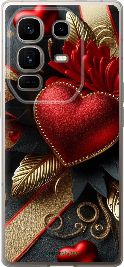 Силиконовый чехол Сердечки v2 для Infinix Note 50 Pro+ - 5832u-4041 изображение 