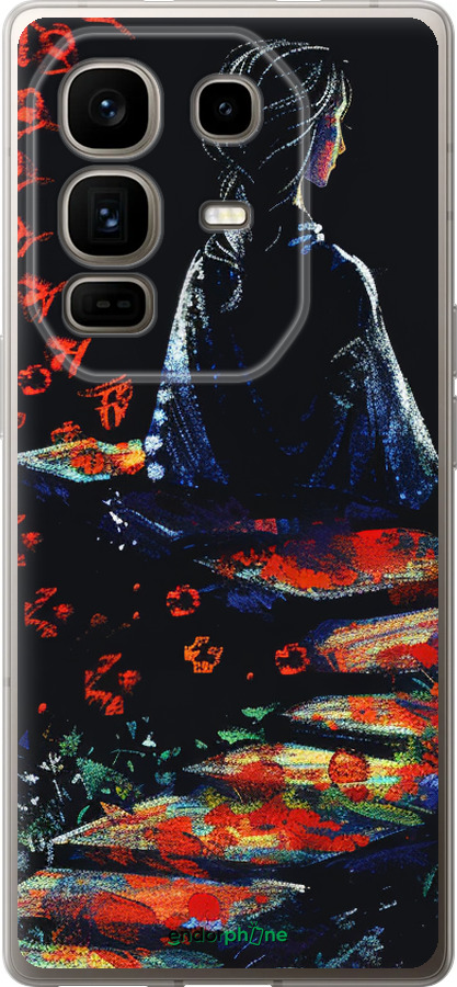 Силиконовый чехол Мечтательная девушка для Infinix Note 50 Pro+ - 6042u-4041 изображение 