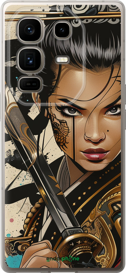 Силиконовый чехол Воительница ветров для Infinix Note 50 Pro+ - 6077u-4041 изображение 