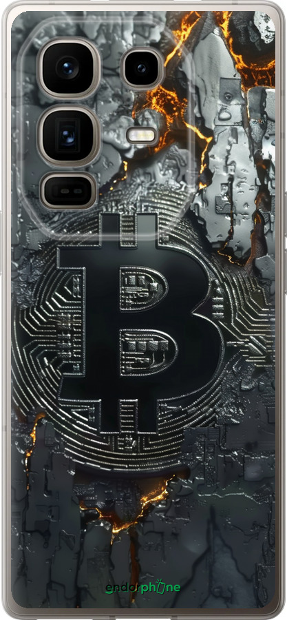 Силиконовый чехол Раскаленный биткойн для Infinix Note 50 Pro+ - 6091u-4041 изображение 