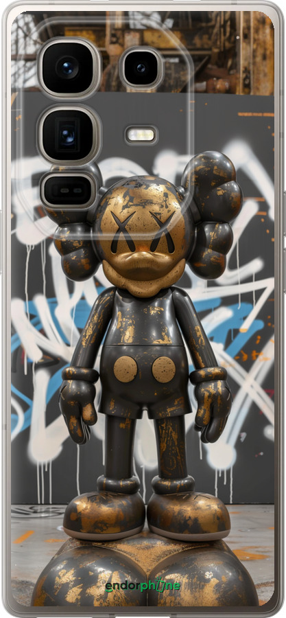 Силиконовый чехол Bronze kaws v3 для Infinix Note 50 Pro+ - 6099u-4041 изображение 