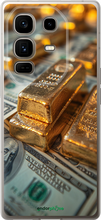 Силіконовий чехол Злитки та долари для Infinix Note 50 Pro+ - 6105u-4041 изображение 