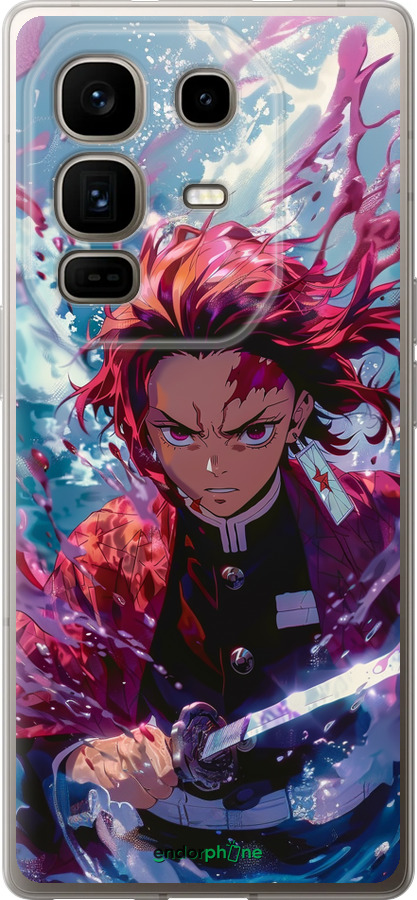 Силиконовый чехол Танджиро Камадо: Клинок рассекающий демонов для Infinix Note 50 Pro+ - 6111u-4041 изображение 