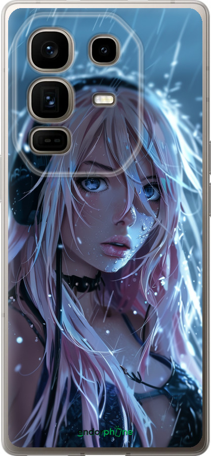 Силиконовый чехол Неоновый дождь для Infinix Note 50 Pro+ - 6119u-4041 изображение 