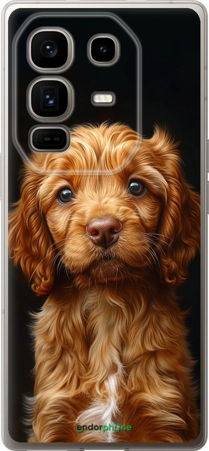 Силиконовый чехол Cocker spaniel на черном фоне для Infinix Note 50 Pro+ - 6137u-4041 изображение 