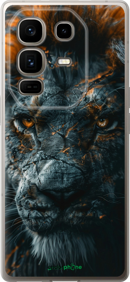 Силиконовый чехол Пламенный лев для Infinix Note 50 Pro+ - 6153u-4041 изображение 