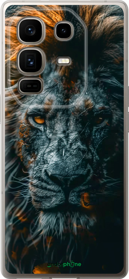 Силиконовый чехол Лев в сумерках для Infinix Note 50 Pro+ - 6154u-4041 изображение 