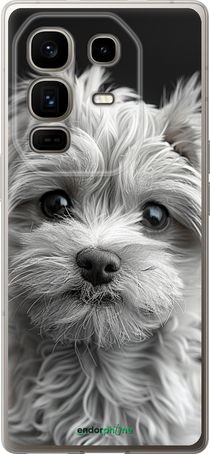 Силиконовый чехол Мальтипу на чорном фоне для Infinix Note 50 Pro+ - 6156u-4041 изображение 