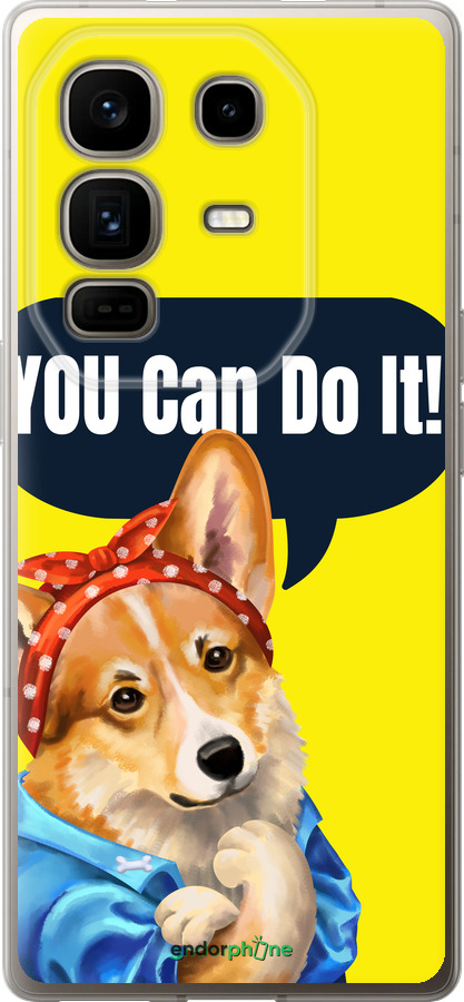 Силиконовый чехол чехол с корги You Can Do It для Infinix Note 50 Pro+ - 6184u-4041 изображение 