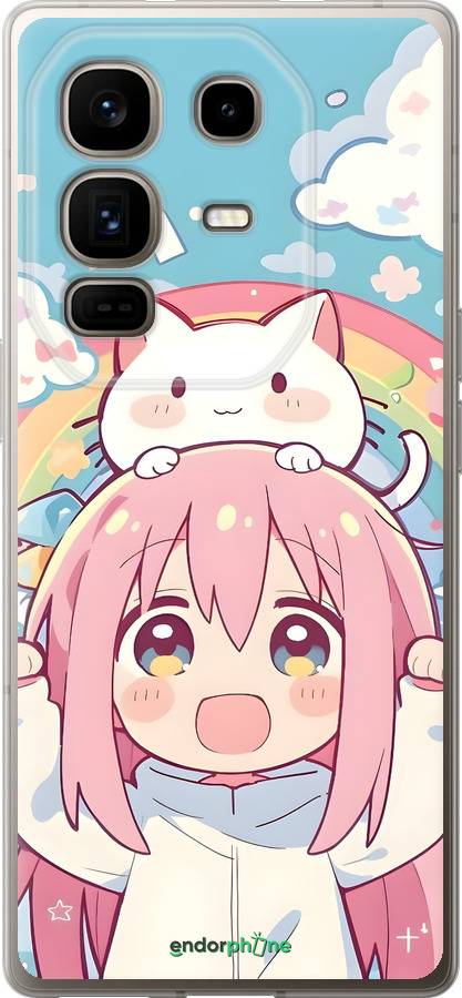 Силиконовый чехол Девочка аниме радуга для Infinix Note 50 Pro+ - 6304u-4041 изображение 