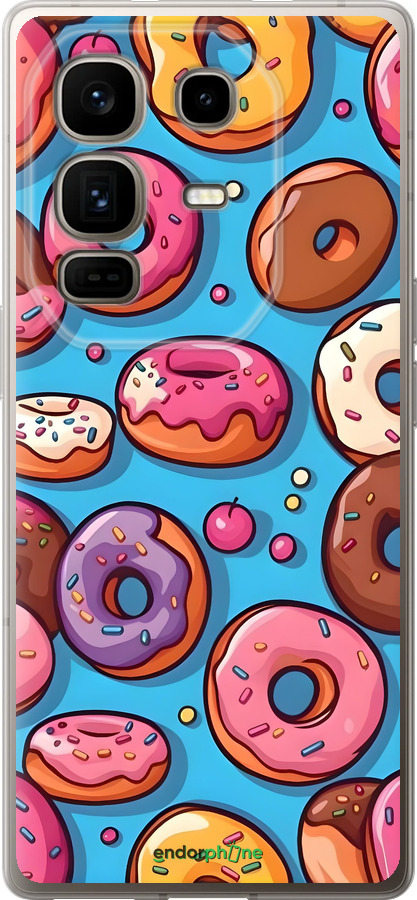 Силиконовый чехол Пончики для Infinix Note 50 Pro+ - 6318u-4041 изображение 