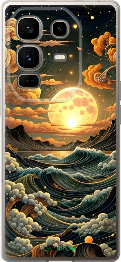 Силіконовий чехол Арт волны для Infinix Note 50 Pro+ - 6332u-4041 изображение 