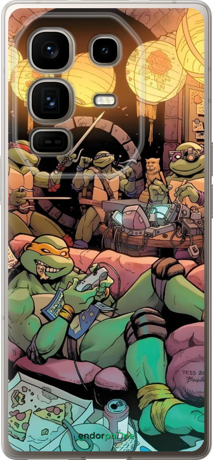Силиконовый чехол Черепашки нинзя для Infinix Note 50 Pro+ - 6346u-4041 изображение 