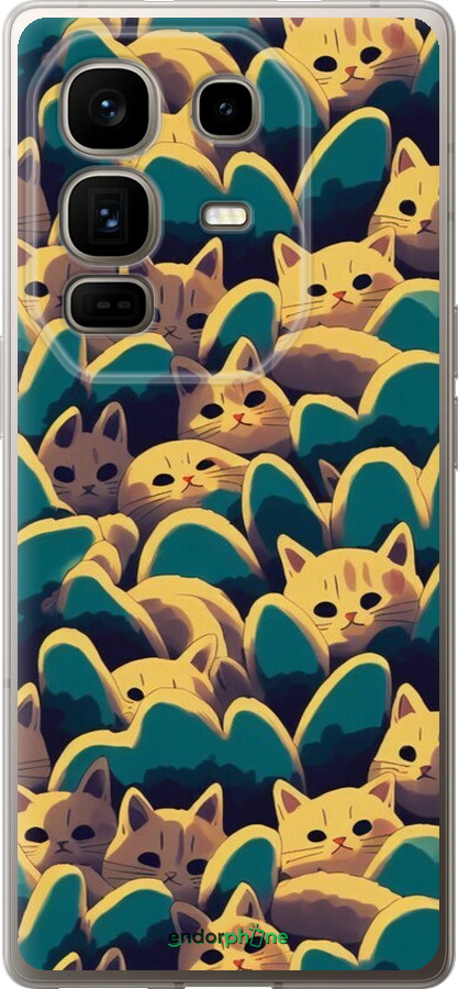 Силиконовый чехол С изображением кошек для Infinix Note 50 Pro+ - 6429u-4041 изображение 