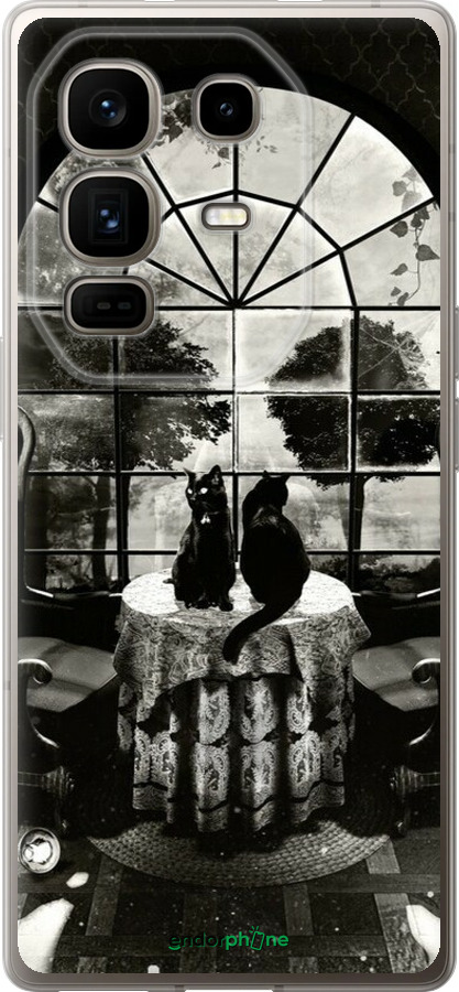 Силиконовый чехол Череп и коты для Infinix Note 50 Pro+ - 6432u-4041 изображение 