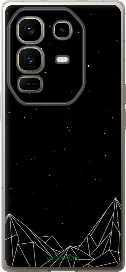 Силиконовый чехол Черно белые абстрактные горы для Infinix Note 50 Pro+ - 6437u-4041 изображение 