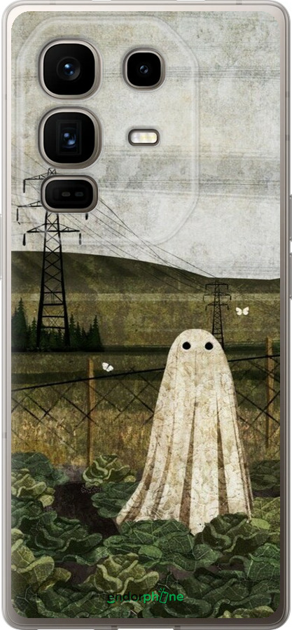 Силиконовый чехол Иллюстрация призрак в капусте для Infinix Note 50 Pro+ - 6440u-4041 изображение 