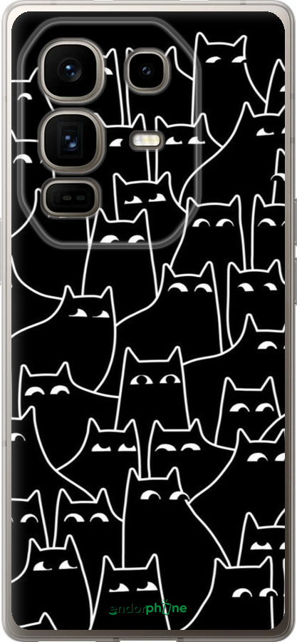 Силиконовый чехол С изображением кошек для Infinix Note 50 Pro+ - 6470u-4041 изображение 