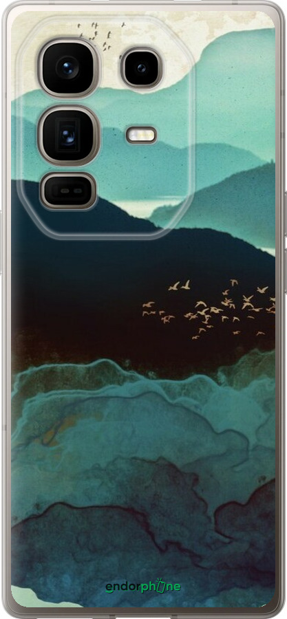 Силиконовый чехол С изображением гор Индиго для Infinix Note 50 Pro+ - 6484u-4041 изображение 