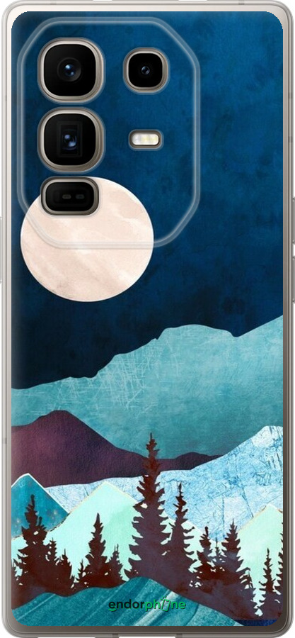 Силиконовый чехол Горная идиллия ночной пейзаж для Infinix Note 50 Pro+ - 6488u-4041 изображение 