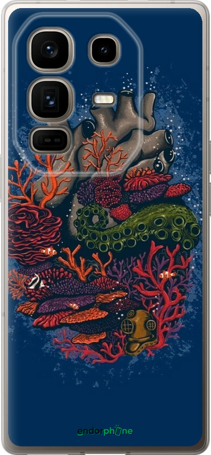 Силиконовый чехол Сердце моря для Infinix Note 50 Pro+ - 6506u-4041 изображение 