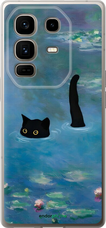 Силиконовый чехол С изображением кота и водяной лилии Monet для Infinix Note 50 Pro+ - 6519u-4041 изображение 