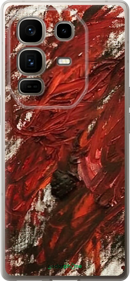 Силиконовый чехол Абстрактная композиция в красных тонах для Infinix Note 50 Pro+ - 6541u-4041 изображение 