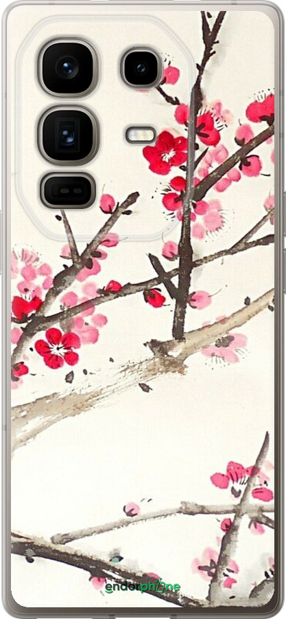 Силиконовый чехол Принт с изображением цветения сакуры для Infinix Note 50 Pro+ - 6545u-4041 изображение 