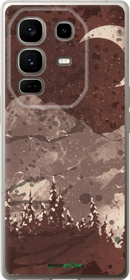 Силиконовый чехол С изображением лунного пейзажа в ночном лесу для Infinix Note 50 Pro+ - 6546u-4041 изображение 