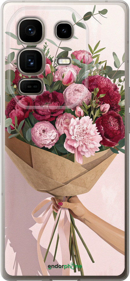 Силиконовый чехол Пионы 1 для Infinix Note 50 Pro+ - 6705u-4041 изображение 