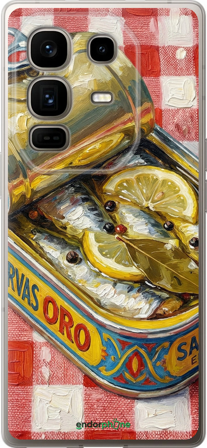 Силиконовый чехол Vintage Sardine Tin Phone для Infinix Note 50 Pro+ - 6772u-4041 изображение 
