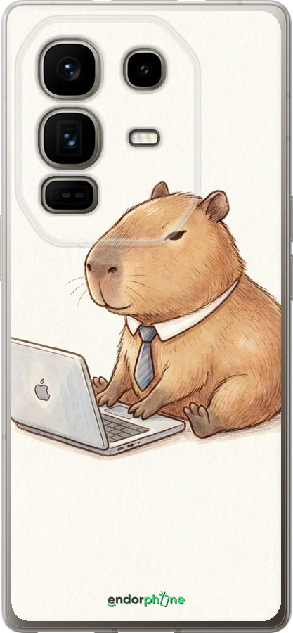 Силіконовий чехол Funny Capybara CEO Working для Infinix Note 50 Pro+ - 6777u-4041 изображение 