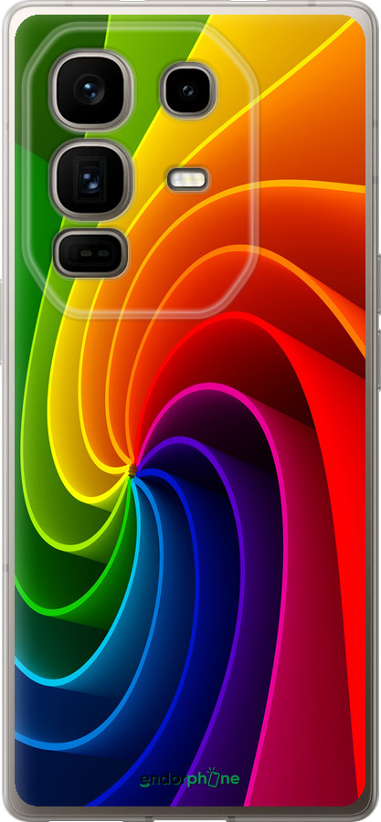 Силіконовий чехол Райдужний вихор для Infinix Note 50 Pro+ - 747u-4041 изображение 