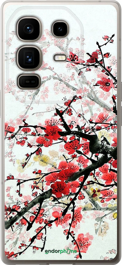 Силиконовый чехол Цветущий куст для Infinix Note 50 Pro+ - 831u-4041 изображение 