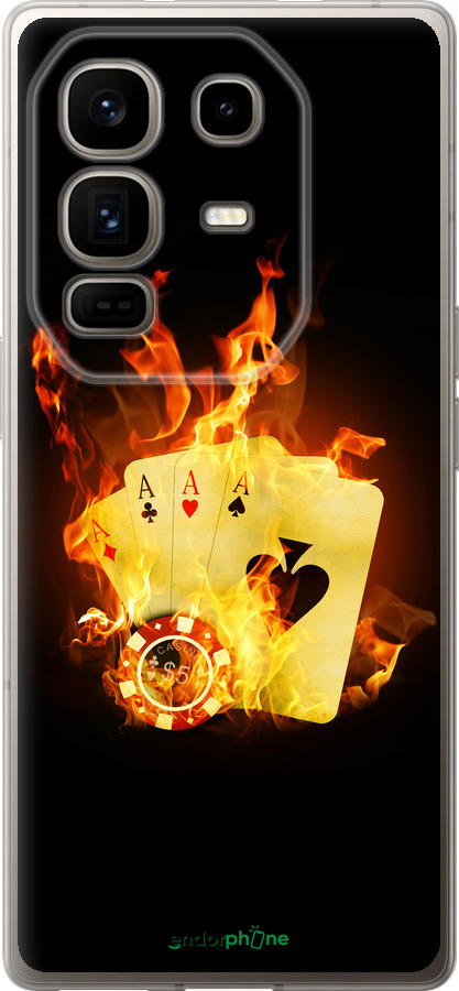 Силиконовый чехол Горящие карты для Infinix Note 50 Pro+ - 839u-4041 изображение 