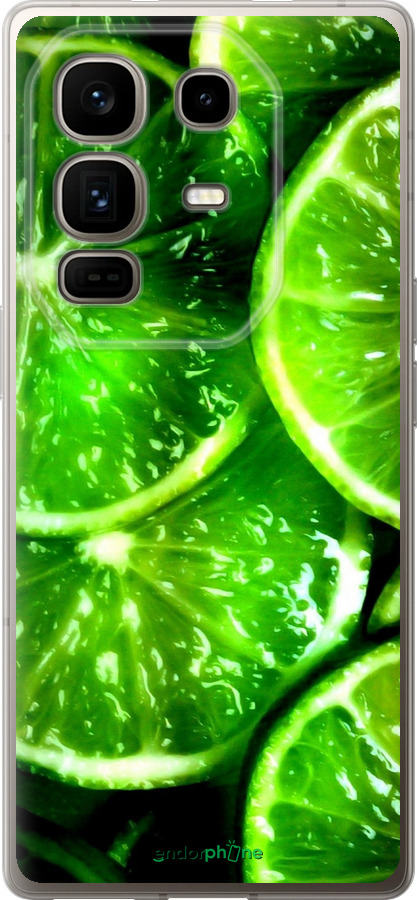 Силиконовый чехол Зелёные дольки лимона для Infinix Note 50 Pro+ - 852u-4041 изображение 